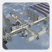 Computergegenereerd uitzicht 4 vierkante sticker (Voorkant)