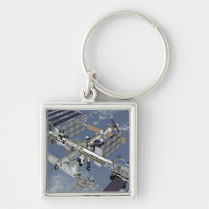 Computergegenereerd uitzicht 5 sleutelhanger