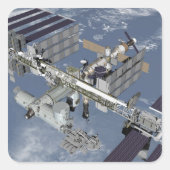 Computergegenereerd uitzicht 5 vierkante sticker (Voorkant)