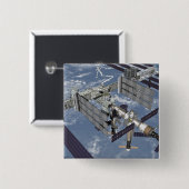 Computergegenereerd uitzicht 7 vierkante button 5,1 cm (Voorkant /achterkant)