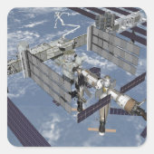 Computergegenereerd uitzicht 7 vierkante sticker (Voorkant)