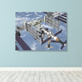 Computergegenereerd uitzicht 9 canvas afdruk (Insitu (Houten vloer))