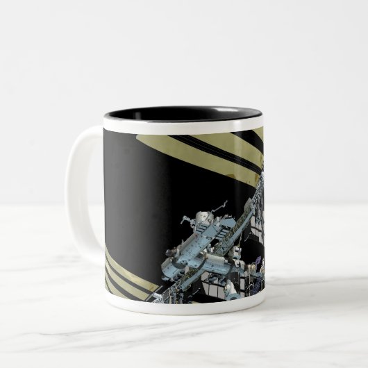 Computergegenereerd uitzicht 9 tweekleurige koffiemok (Voorkant links)