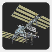 Computergegenereerd uitzicht 9 vierkante sticker (Voorkant)