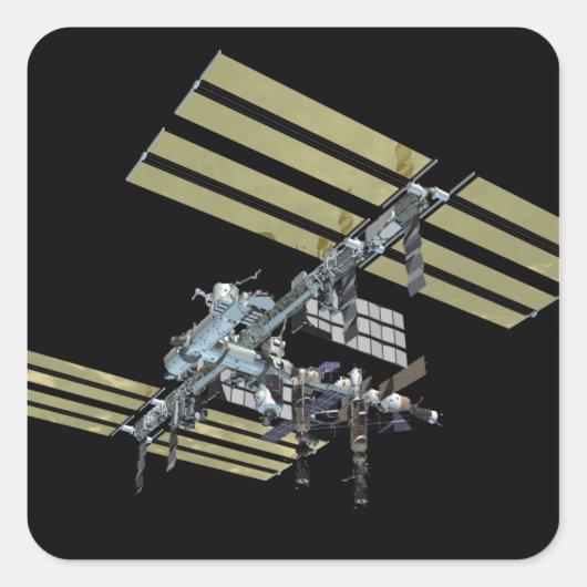 Computergegenereerd uitzicht 9 vierkante sticker (Voorkant)