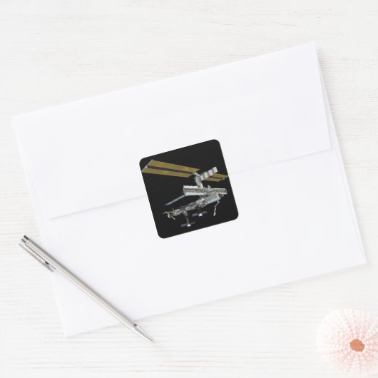 Computergegenereerd uitzicht vierkante sticker (Envelop)