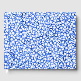 Computergegenereerde Blauwe Bloemblaadjes Gastenboek