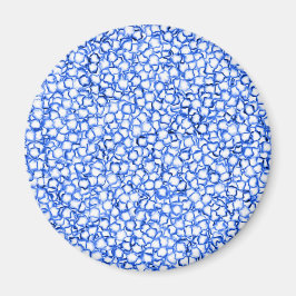 Computergegenereerde Blauwe Bloemblaadjes Magneet