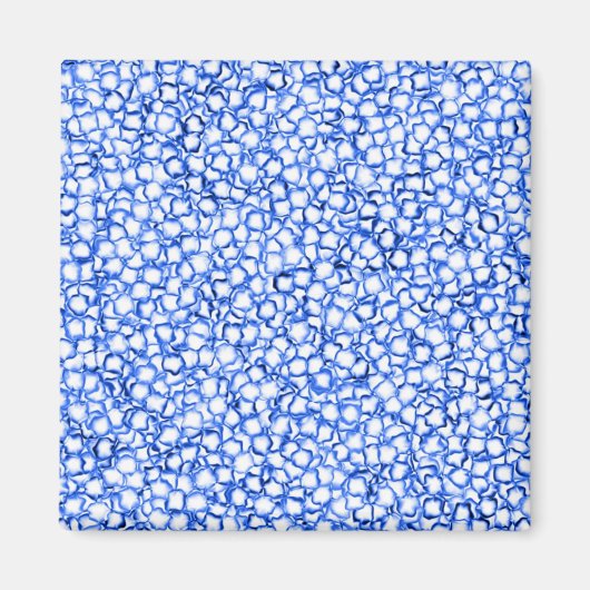 Computergegenereerde Blauwe Bloemblaadjes Magneet (Voorkant)