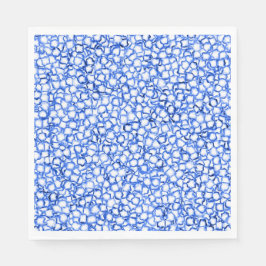 Computergegenereerde Blauwe Bloemblaadjes Servet