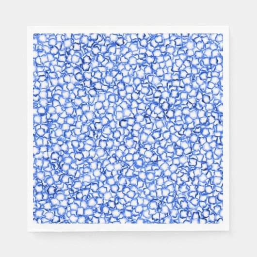 Computergegenereerde Blauwe Bloemblaadjes Servet (Voorkant)