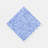 Computergegenereerde Blauwe Bloemblaadjes Servet (Hoek)