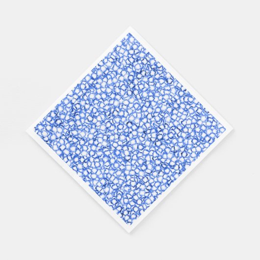 Computergegenereerde Blauwe Bloemblaadjes Servet (Hoek)