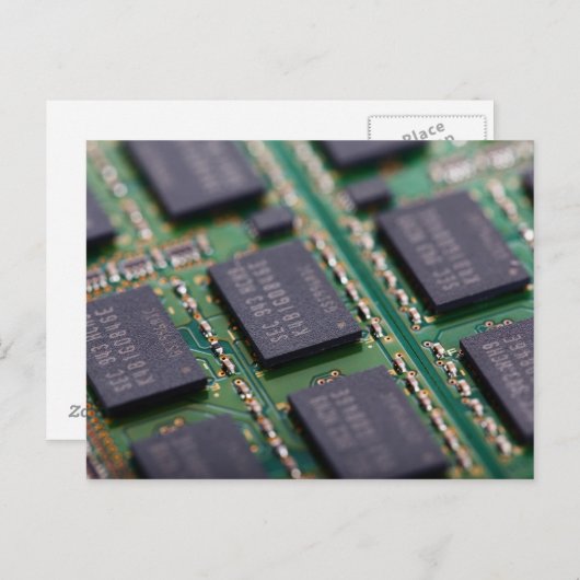 Computergeheugenchips Briefkaart (Voorkant / Achterkant)