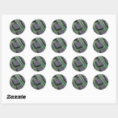 Computergeheugenchips Ronde Sticker (Vel)