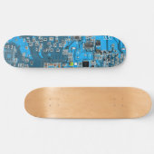 Computergek printplaat blauw skateboard (Horizontaal)