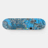 Computergek printplaat blauw skateboard (Horizontaal)