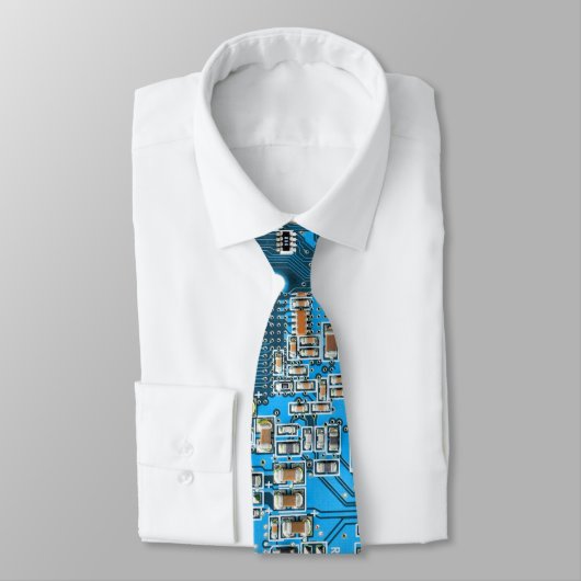 Computergek printplaat blauw stropdas (Gebonden)