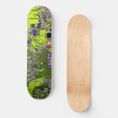 Computergek printplaat neon geel skateboard (Voorkant)
