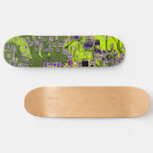 Computergek printplaat neon geel skateboard (Horizontaal)