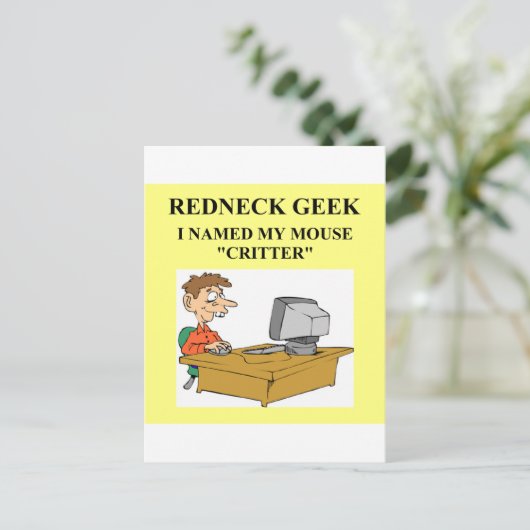 computergrap briefkaart (Staand voorkant)