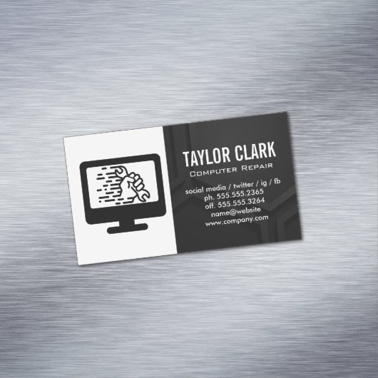 Computerhardware | Hand-moersleutel Magnetisch Visitekaartje (Voorbeeld)