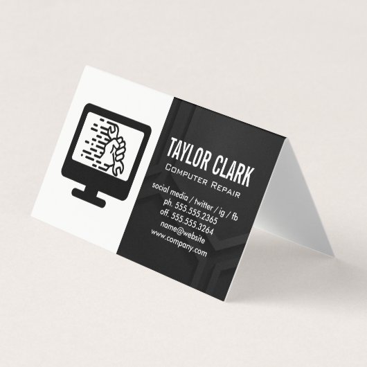 Computerhardware | Hand-moersleutel Visitekaartje (Voorkant)