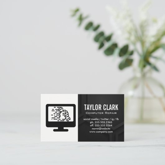 Computerhardware | Hand-moersleutel Visitekaartje (Staand voorkant)