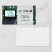 Computerhardware | Moersleutel in Hand Logo Visitekaartje (Voorkant / Achterkant)