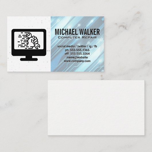 Computerhardware | Technische ondersteuning Visitekaartje (Voorkant / Achterkant)