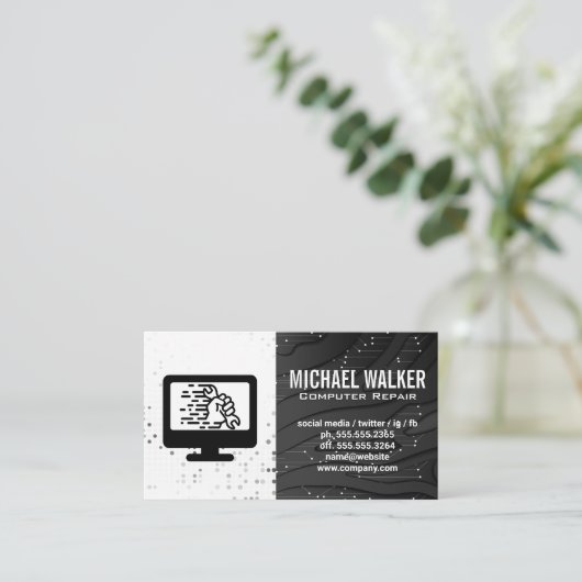 Computerhardware | Technologiecomponenten  Visitekaartje (Staand voorkant)