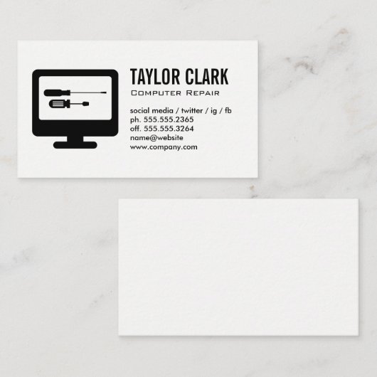 Computerhardware Visitekaartje (Voorkant / Achterkant)