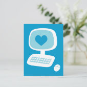 Computerhart Briefkaart (Staand voorkant)