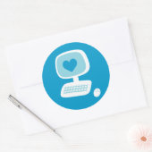 Computerhart Ronde Sticker (Envelop)