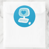 Computerhart Ronde Sticker (Tas)