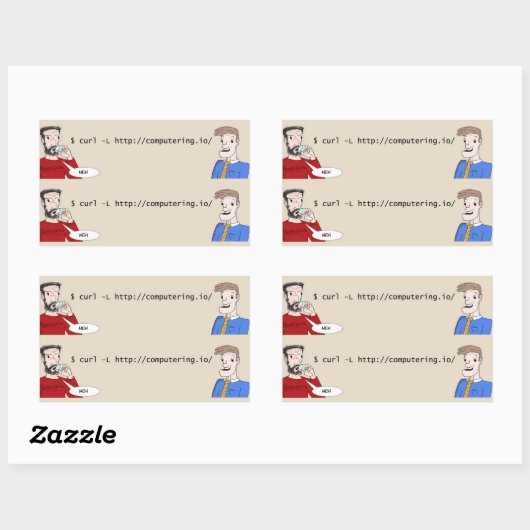 Computering.io Logo-Stickers Rechthoekige Sticker (Vel)