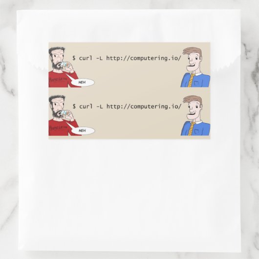 Computering.io Logo-Stickers Rechthoekige Sticker (Tas)