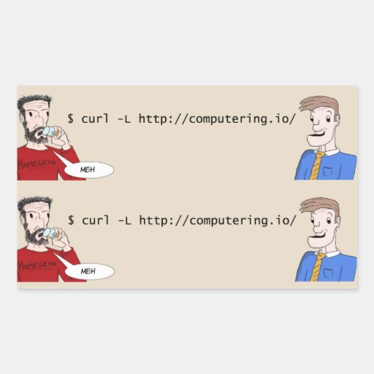 Computering.io Logo-Stickers Rechthoekige Sticker (Voorkant)