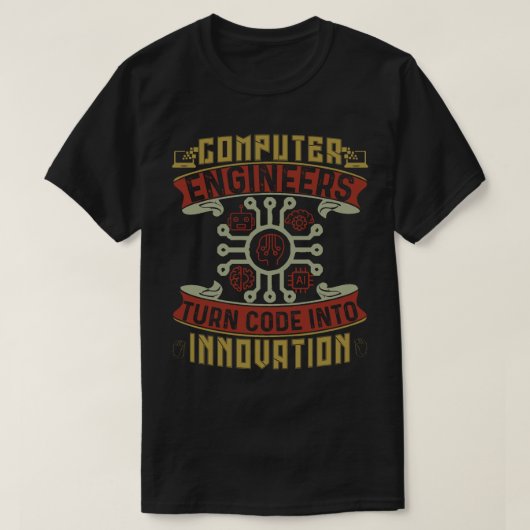 Computeringenieurs coderen voor innovatie t-shirt (Design voorkant)