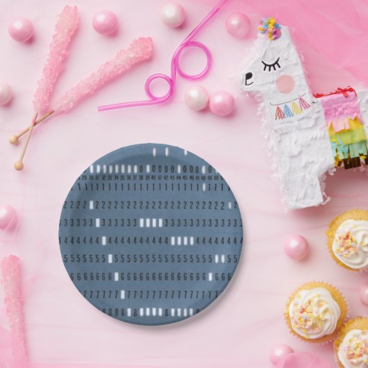 computerkaart papieren bordje (Feest)