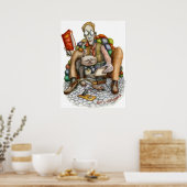 Computerkat - Poster (Keuken)