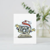 Computerkerst Feestdagenkaart (Staand voorkant)