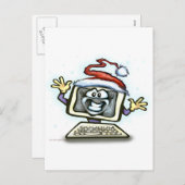 Computerkerst Feestdagenkaart (Voorkant / Achterkant)