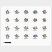 Computerkerst Ronde Sticker (Vel)