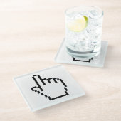 COMPUTERKIJKER/MOUSCURSOR GLAZEN ONDERZETTER (Schuin)