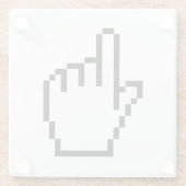 COMPUTERKIJKER/MOUSCURSOR GLAZEN ONDERZETTER (Achterkant)