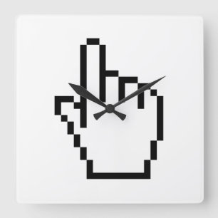 COMPUTERKIJKER/MOUSCURSOR VIERKANTE KLOK