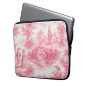 Computerkleed Toile de Jouy Laptop Sleeve (Voorkant Links)