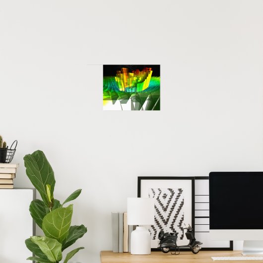 computerkunst door Dave Scruton: "Mandel" Poster (Thuiskantoor)