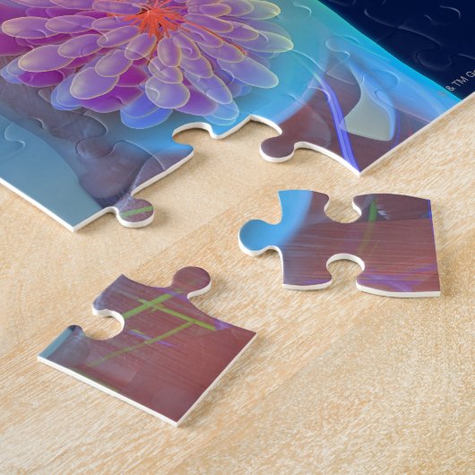 Computerkunstwerk voor borstkanker, legpuzzel (Zijkant)